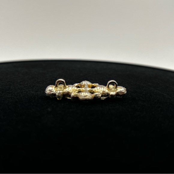 Vintage Gold tone Rhinestone Necklace Pendant - Picture 5 of 6